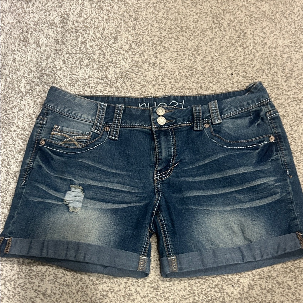 Rue21 Distressed Blue Jean Shorts